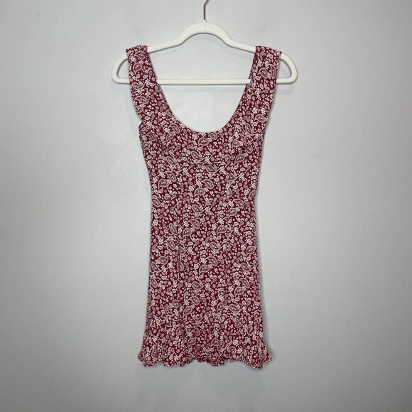 Reformation Perla Dress Gibraltar Red Bandana Print Size 2 - Picture 3 of 9